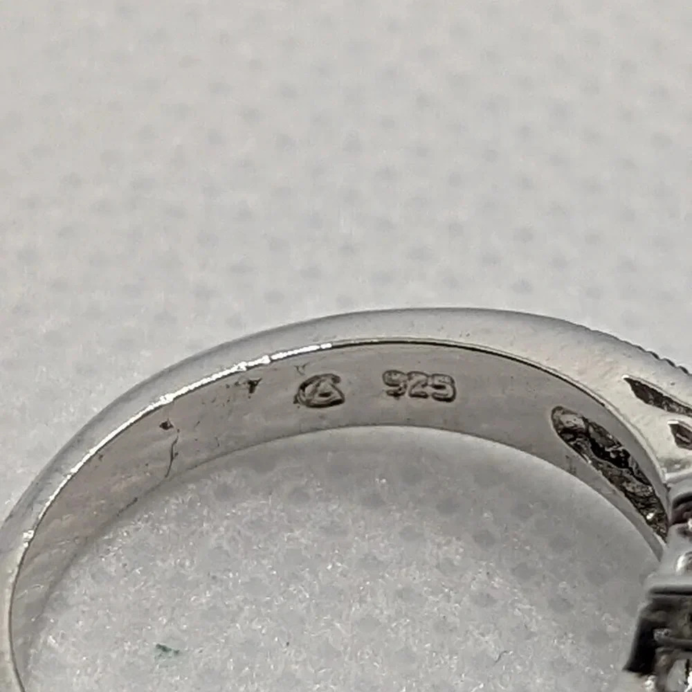 925 Round cut solitaire ring - Picture 3 of 5